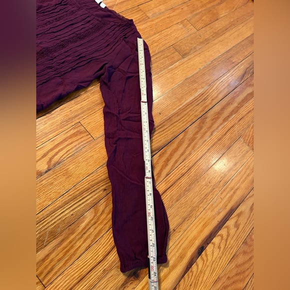 GAP Plum Pintuck Lace Detail Blouse - Picture 5 of 6